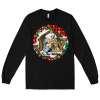 Black Christmas Joy To The World Long Sleeve Tee - RanaPortraitStore