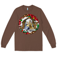 Chestnut Christmas Joy To The World Long Sleeve Tee - RanaPortraitStore
