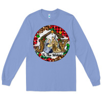 Colony Blue Christmas Joy To The World Long Sleeve Tee - RanaPortraitStore