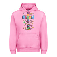 Fuchsia Pink he is risen cross Urban Hoodie - MaliasSmallBusiness