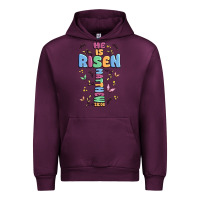 Mauve Wine he is risen cross Urban Hoodie - MaliasSmallBusiness