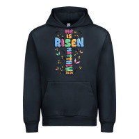 Navy he is risen cross Urban Hoodie - MaliasSmallBusiness
