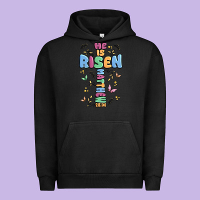He Is Risen Cross Urban Hoodie Designed By Maliassmallbusiness