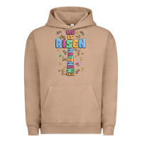 Pigment Burro he is risen cross Urban Hoodie - MaliasSmallBusiness
