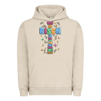 Pigment French Oak he is risen cross Urban Hoodie - MaliasSmallBusiness