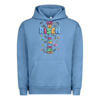Pigment Pebble Blue he is risen cross Urban Hoodie - MaliasSmallBusiness
