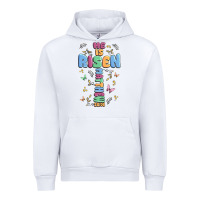 White he is risen cross Urban Hoodie - MaliasSmallBusiness