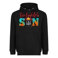 Black firefighter son boy Heavyweight Hoodie - HRA Design Shop