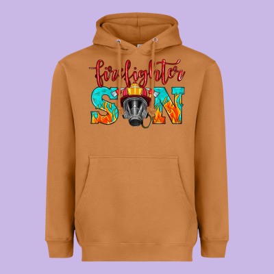 Firefighter Son Boy Heavyweight Hoodie Designed By Hra Design Shop