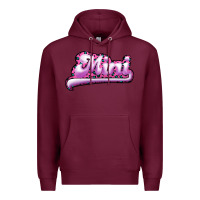 Burgundy Mini Leopard Premium Hoodie - RanaPortraitStore