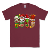 Burgundy christmas coffee cups gnomies Classic Tee - FaDigitalArtStudio