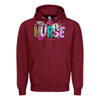 Burgundy nurse Zipper Hoodie - texasbilliewilder