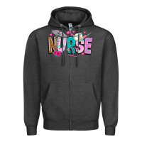 Charcoal Heather nurse Zipper Hoodie - texasbilliewilder