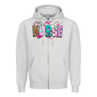 Dove Grey nurse Zipper Hoodie - texasbilliewilder