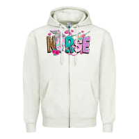 Oatmeal Heather nurse Zipper Hoodie - texasbilliewilder