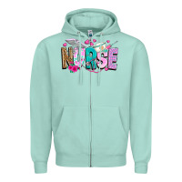 Seafoam nurse Zipper Hoodie - texasbilliewilder