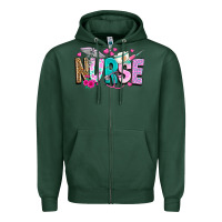 Sports Green nurse Zipper Hoodie - texasbilliewilder