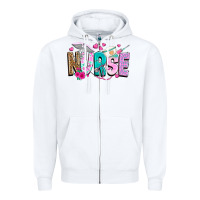 White nurse Zipper Hoodie - texasbilliewilder