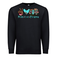 Black peace love camping Premium Sweatshirt - JahusDesignShop