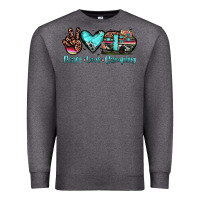 Charcoal Heather peace love camping Premium Sweatshirt - JahusDesignShop