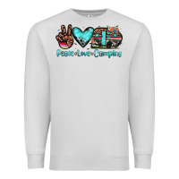 Dove Grey peace love camping Premium Sweatshirt - JahusDesignShop