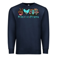 Navy peace love camping Premium Sweatshirt - JahusDesignShop