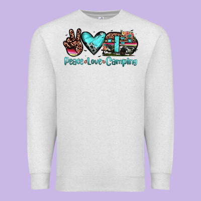 Peace Love Camping Premium Sweatshirt Designed By Jahusdesignshop