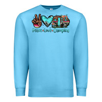 Ocean Blue peace love camping Premium Sweatshirt - JahusDesignShop
