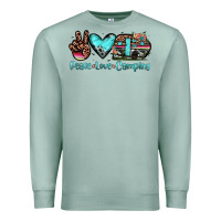Seafoam peace love camping Premium Sweatshirt - JahusDesignShop