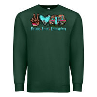 Sports Green peace love camping Premium Sweatshirt - JahusDesignShop