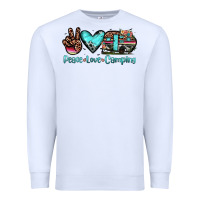 White peace love camping Premium Sweatshirt - JahusDesignShop