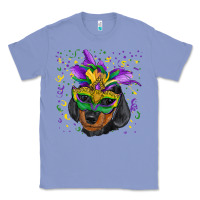 Colony Blue mardi gras mask dachshund puppy Classic Tee - RanaPortraitStore