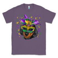 Lavender mardi gras mask dachshund puppy Classic Tee - RanaPortraitStore