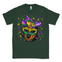 Sports Green mardi gras mask dachshund puppy Classic Tee - RanaPortraitStore