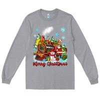 Heather Grey merry christmas polar express Long Sleeve Tee - Zillion Design Studio
