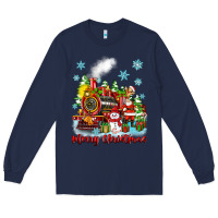 Navy merry christmas polar express Long Sleeve Tee - Zillion Design Studio