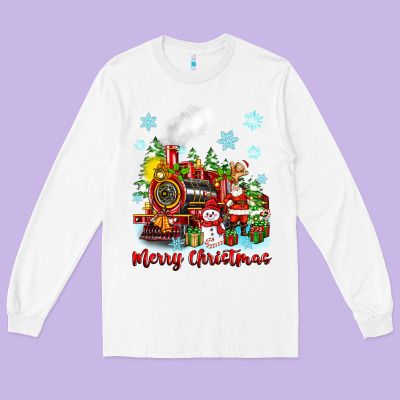 Long Sleeve Tee merry christmas polar express