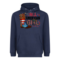 Navy all american girl Heavyweight Hoodie - RacoonDesign