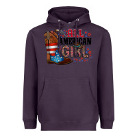 Plum all american girl Heavyweight Hoodie - RacoonDesign