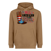 Toasted Coconut all american girl Heavyweight Hoodie - RacoonDesign