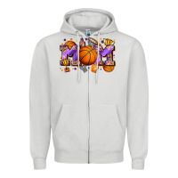 Dove Grey mom basketball Zipper Hoodie - Zillion Design Studio