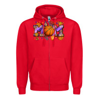 Red mom basketball Zipper Hoodie - Zillion Design Studio
