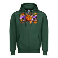 Sports Green mom basketball Zipper Hoodie - Zillion Design Studio