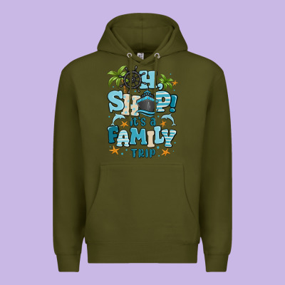 Oh Ship Its A Family Trip Premium Hoodie Designed By Maliassmallbusiness