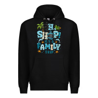 Black oh ship its a family trip Premium Hoodie - MaliasSmallBusiness