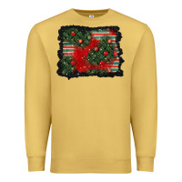 Antique Gold christmas ornament background Premium Sweatshirt - BundleAndBundleShop