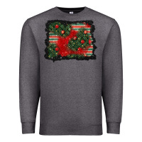 Charcoal Heather christmas ornament background Premium Sweatshirt - BundleAndBundleShop