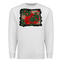 Oatmeal Heather christmas ornament background Premium Sweatshirt - BundleAndBundleShop