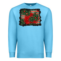 Ocean Blue christmas ornament background Premium Sweatshirt - BundleAndBundleShop