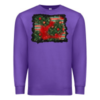 Purple christmas ornament background Premium Sweatshirt - BundleAndBundleShop